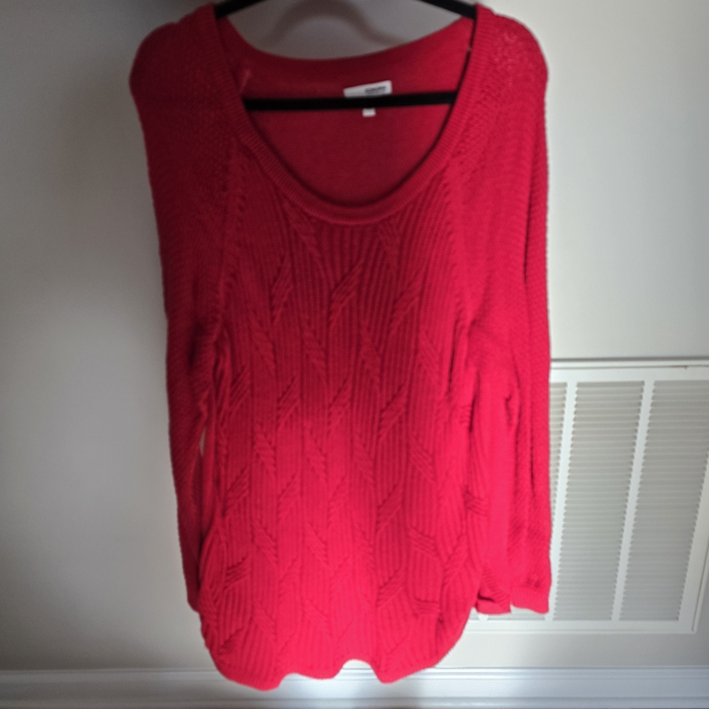 Sonoma Women's Bold Red Scoop Neck Sweater